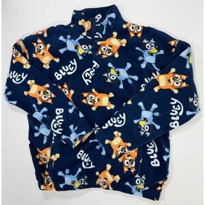 Bluey & Bingo Unisex Adult Large Polar Fleece 1/4 Snap Pullover